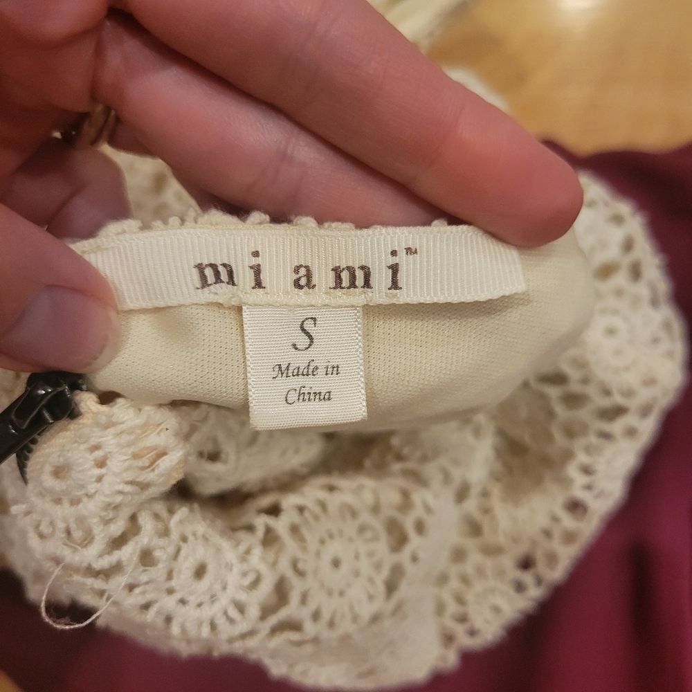 Miami Crochet Top A-Line Sleeveless Dress Size Small - Picture 7 of 8